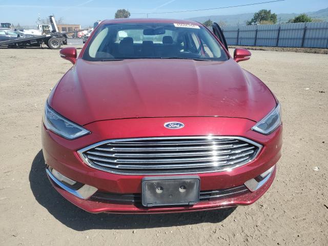 3FA6P0H90HR414163 - 2017 FORD FUSION SE RED photo 5