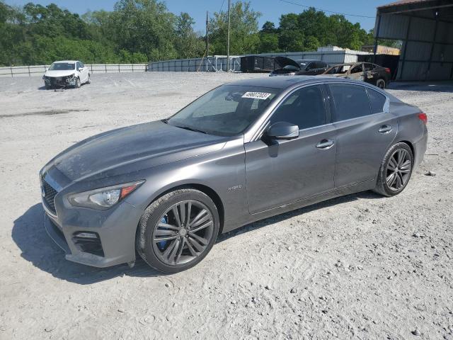 JN1AV7AR2EM703355 - 2014 INFINITI Q50 HYBRID PREMIUM CHARCOAL photo 1