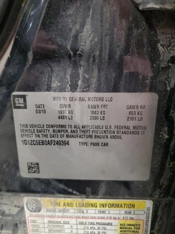 1G1ZC5EB0AF249394 - 2010 CHEVROLET MALIBU 1LT გრაფიტი ფოტო 12