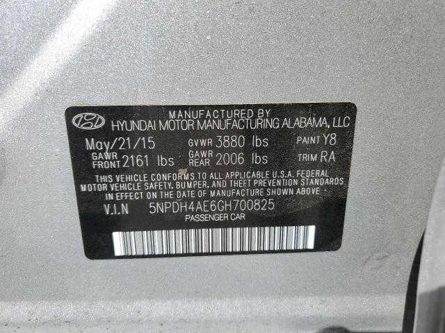 5NPDH4AE6GH700825 - 2016 HYUNDAI ELANTRA SE GRAY photo 13