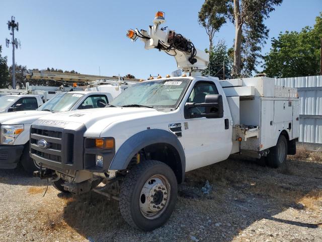 1FD4F47Y58EE09611 - 2008 FORD F450 SUPER DUTY WHITE photo 1