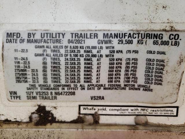 1UYVS2538N6472208 - 2022 UTILITY TRAILER Ağ foto 10