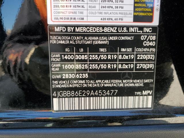 4JGBB86E29A453477 - 2009 MERCEDES-BENZ ML 350 BLACK photo 13