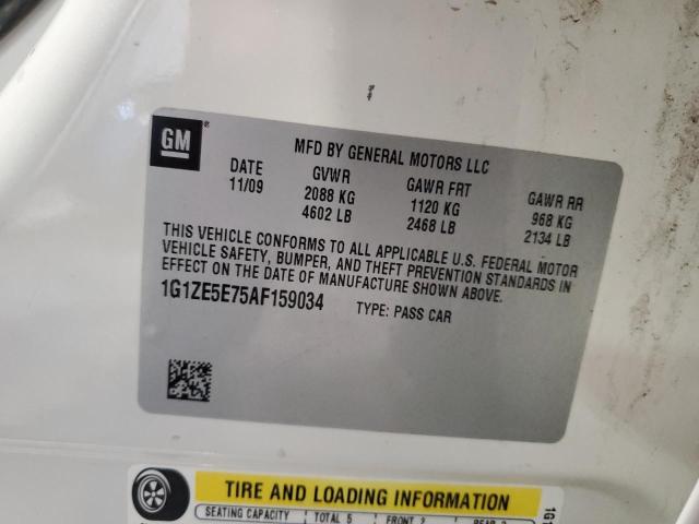 1G1ZE5E75AF159034 - 2010 CHEVROLET MALIBU LTZ 白色 照片 12