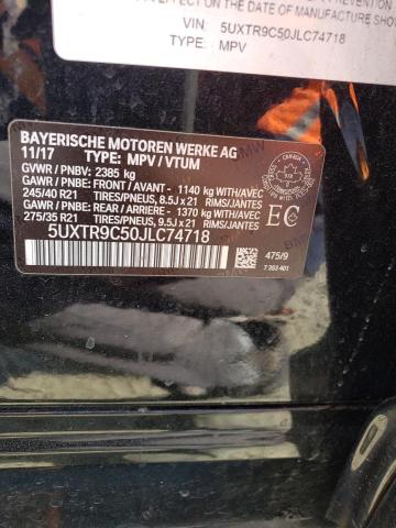 5UXTR9C50JLC74718 - 2018 BMW X3 XDRIVE30I BLACK photo 13