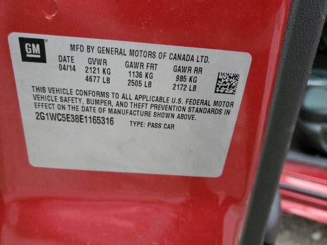 2G1WC5E38E1165316 - 2014 CHEVROLET IMPALA LIM LTZ RED photo 12