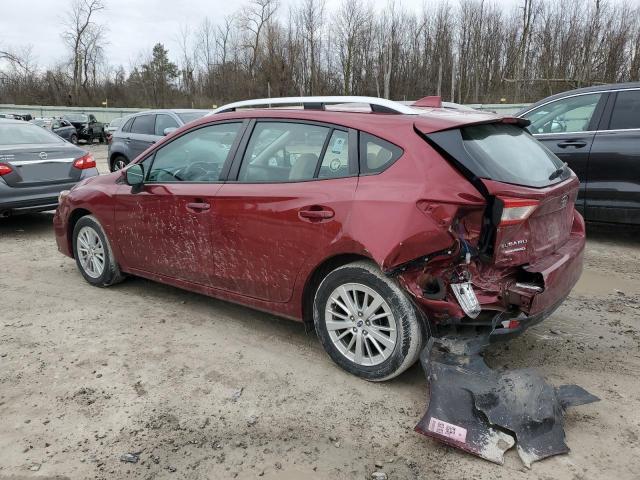 4S3GTAB69H3729069 - 2017 SUBARU IMPREZA PREMIUM RED photo 2