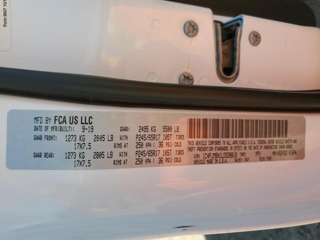 1C4PJMBX1LD528818 - 2020 JEEP CHEROKEE TRAILHAWK WHITE photo 12