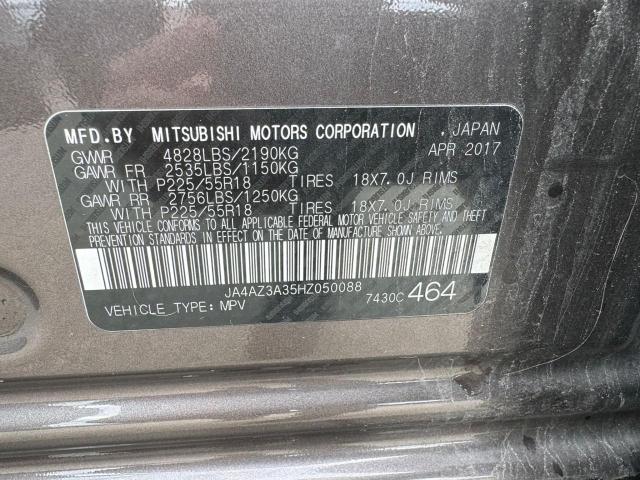 JA4AZ3A35HZ050088 - 2017 MITSUBISHI OUTLANDER SE CHARCOAL photo 10