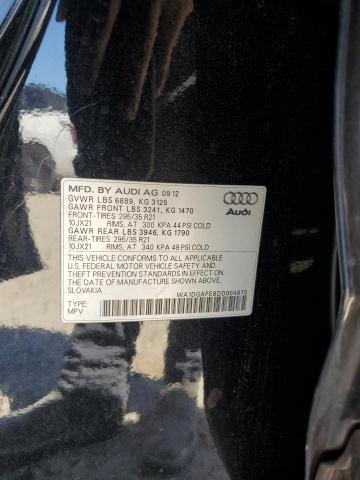 WA1DGAFE8DD004876 - 2013 AUDI Q7 PRESTIGE BLACK photo 12