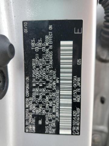 JTJBM7FX9A5004740 - 2010 LEXUS GX 460 SILVER photo 12