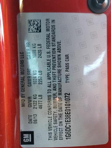 1G6DC1E38E0101072 - 2014 CADILLAC CTS PERFORMANCE COLLECTION Kırmızı fotoğraf 12