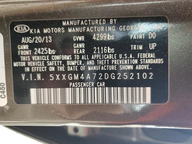 5XXGM4A72DG252102 - 2013 KIA OPTIMA LX BROWN photo 12