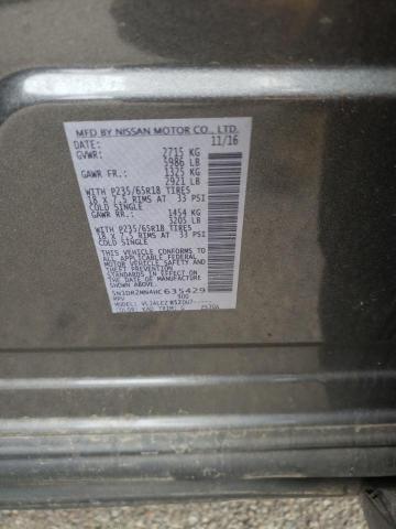 5N1DR2MN4HC635429 - 2017 NISSAN PATHFINDER S Boz foto 10