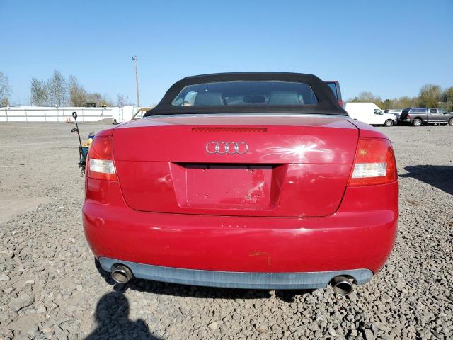 WAUDT48HX6K003430 - 2006 AUDI A4 QUATTRO RED photo 6