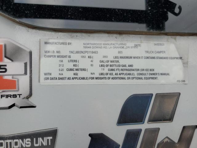 1NCJ865N2P0118463 - 2023 ARCT CAMPER WHITE photo 10