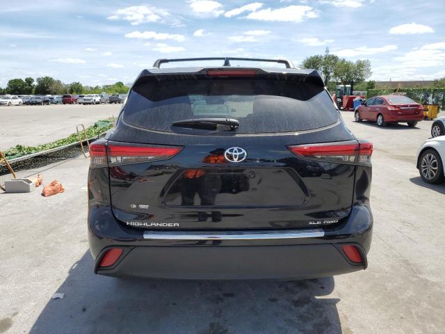 5TDGZRBH9NS230605 - 2022 TOYOTA HIGHLANDER XLE შავი ფოტო 6