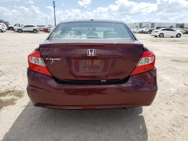 19XFB2F91CE041657 - 2012 HONDA CIVIC EXL BURGUNDY photo 6