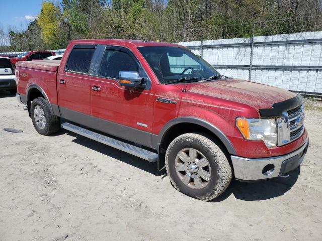 1FTFW1ET7BFD05805 - 2011 FORD F150 SUPERCREW RED photo 4