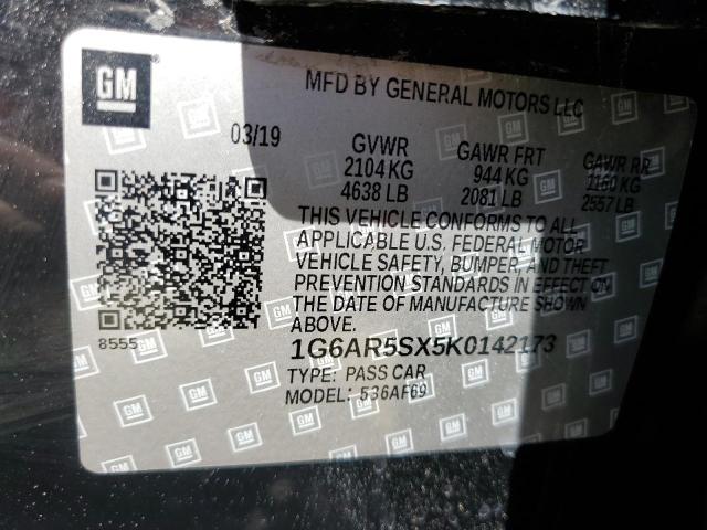 1G6AR5SX5K0142173 - 2019 CADILLAC CTS LUXURY 黑色 照片 12