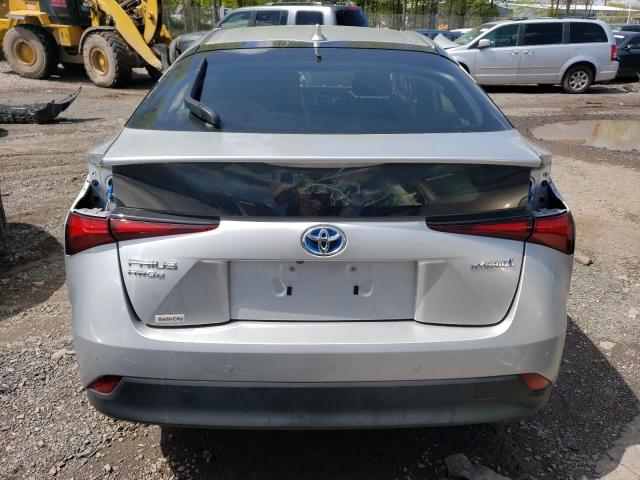 JTDL9MFU7M3026183 - 2021 TOYOTA PRIUS LE SILVER photo 6