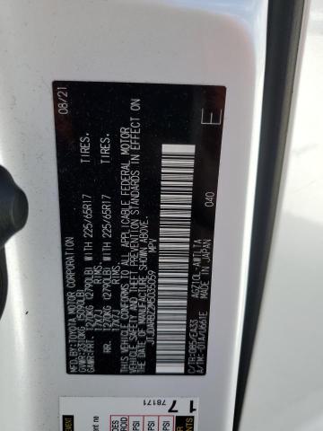 JTJDARBZ2M5035059 - 2021 LEXUS NX 300 BASE თეთრი ფოტო 12