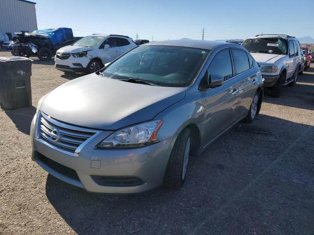 3N1AB7AP7EY255702 - 2014 NISSAN SENTRA S SILVER photo 1