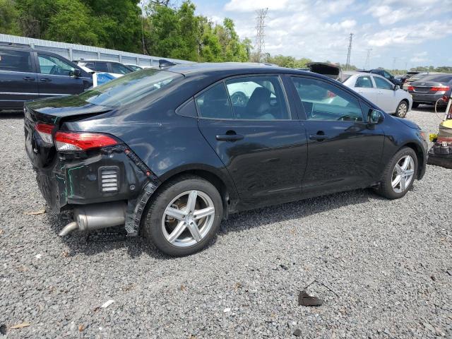 5YFEPMAE7MP155420 - 2021 TOYOTA COROLLA LE შავი ფოტო 3