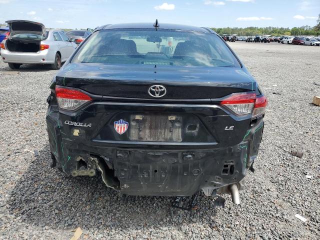 5YFEPMAE7MP155420 - 2021 TOYOTA COROLLA LE შავი ფოტო 6