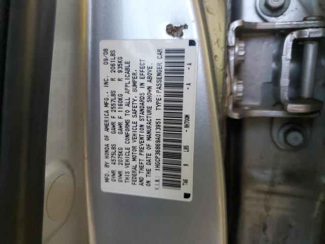 1HGCP36869A013951 - 2009 HONDA ACCORD EXL SILVER photo 12