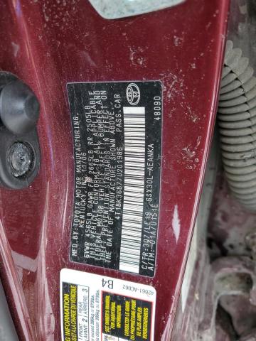 4T1BK36B77U201986 - 2007 TOYOTA AVALON XL MAROON photo 12