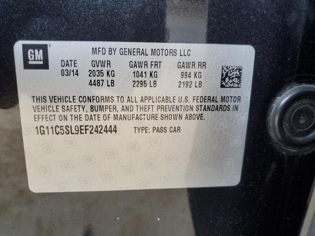 1G11C5SL9EF242444 - 2014 CHEVROLET MALIBU 1LT CHARCOAL photo 12