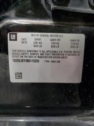 1G6DL5EY8B0115259 - 2011 CADILLAC CTS PERFORMANCE COLLECTION BLACK photo 12