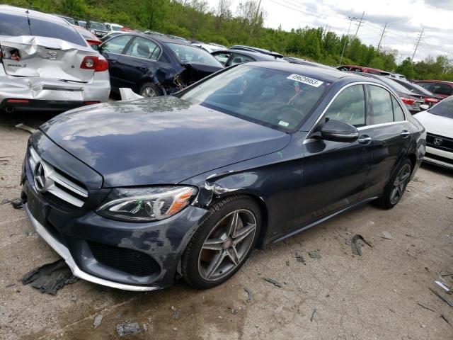 55SWF4KB1GU112301 - 2016 MERCEDES-BENZ C 300 4MATIC GRAY photo 1