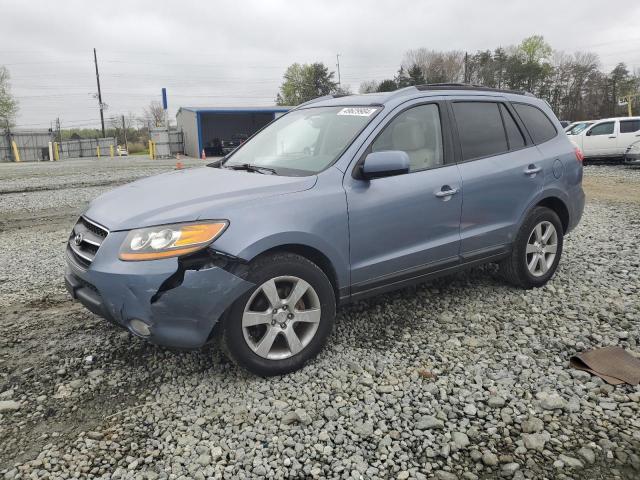 5NMSH13E39H239506 - 2009 HYUNDAI SANTA FE SE BLUE photo 1