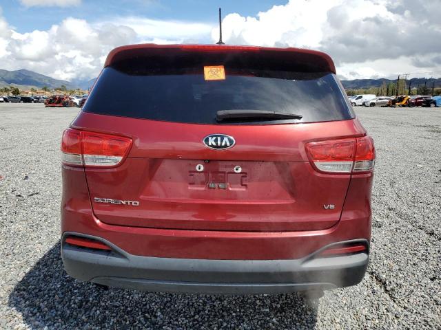 5XYPG4A55HG219957 - 2017 KIA SORENTO LX RED photo 6