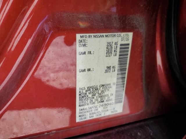 1N4AL3AP7GC269040 - 2016 NISSAN ALTIMA 2.5 RED photo 12