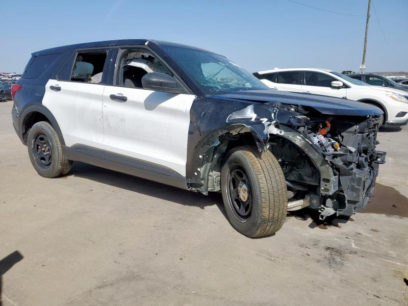 1FM5K8AW7LGC12743 - 2020 FORD EXPLORER POLICE INTERCEPTOR ორფეროვანი ფოტო 4