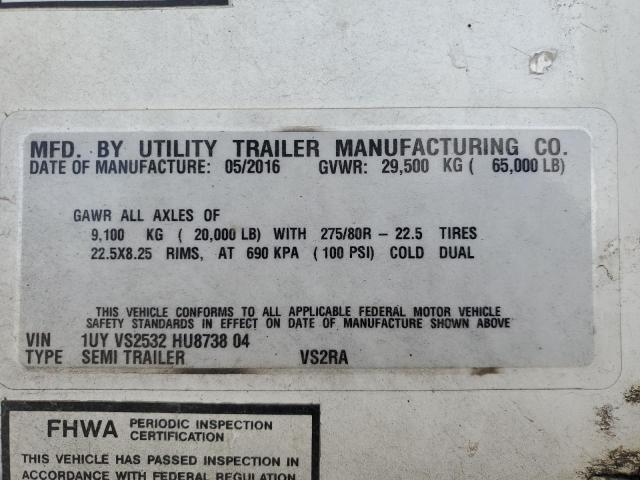 1UYVS2532HU873804 - 2017 UTILITY VS2RA WHITE photo 10