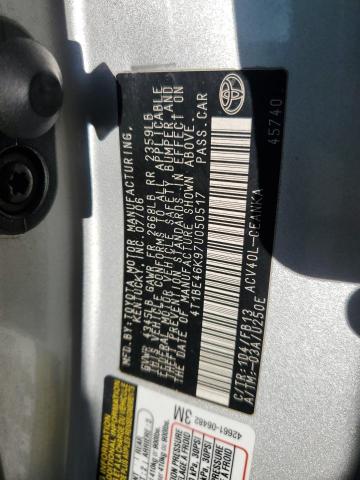 4T1BE46K97U050517 - 2007 TOYOTA CAMRY CE SILVER photo 13