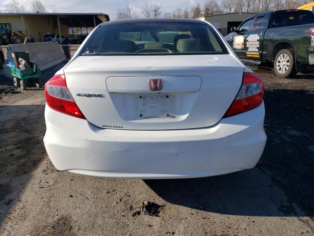 2HGFB2F86CH533615 - 2012 HONDA CIVIC EX WHITE photo 6