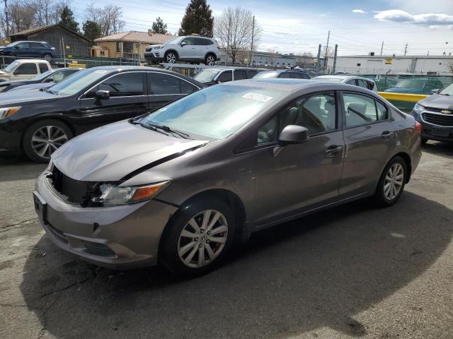 2HGFB2F9XCH537482 - 2012 HONDA CIVIC EXL BROWN photo 1