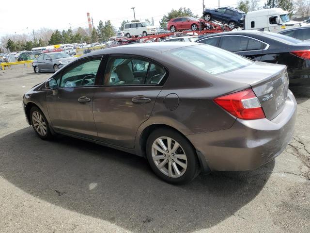 2HGFB2F9XCH537482 - 2012 HONDA CIVIC EXL BROWN photo 2