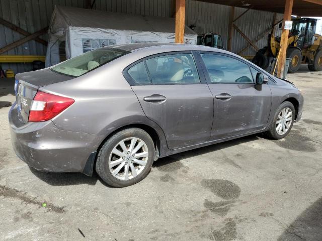 2HGFB2F9XCH537482 - 2012 HONDA CIVIC EXL BROWN photo 3