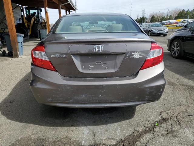 2HGFB2F9XCH537482 - 2012 HONDA CIVIC EXL BROWN photo 6