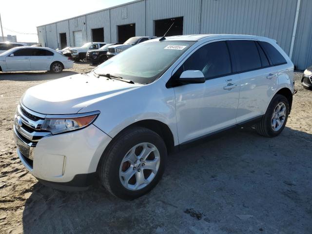 2FMDK3JC6EBA94571 - 2014 FORD EDGE SEL WHITE photo 1