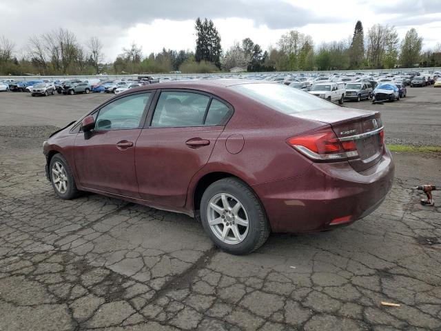 2HGFB2F59DH526293 - 2013 HONDA CIVIC LX RED photo 2