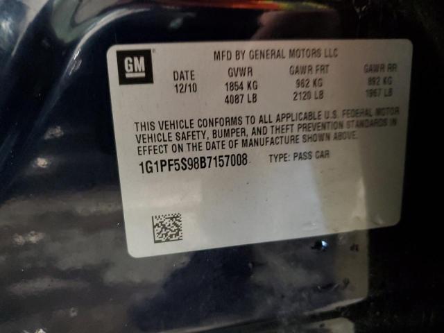 1G1PF5S98B7157008 - 2011 CHEVROLET CRUZE LT BLUE photo 12