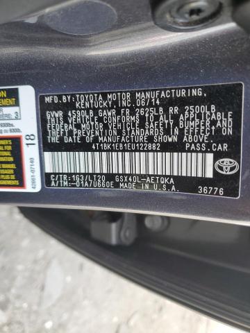 4T1BK1EB1EU122882 - 2014 TOYOTA AVALON BASE Boz foto 12