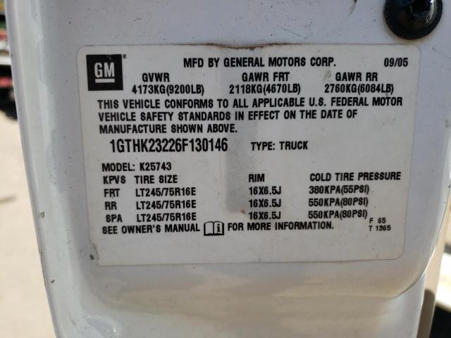 1GTHK23226F130146 - 2006 GMC SIERRA K2500 HEAVY DUTY WHITE photo 13